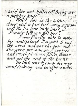 Kenneth Oswald Schmidt's handwritten original of Fishing for a Cow — page 5 of 5