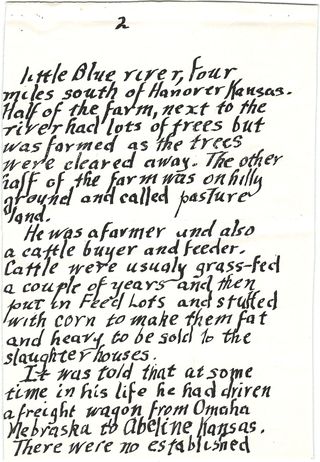 Kenneth Oswald Schmidt's calligraphy copy of a letter to all the great grandchildren — page 2 of 7