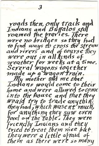 Kenneth Oswald Schmidt's calligraphy copy of a letter to all the great grandchildren — page 3 of 7