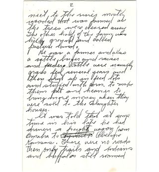 Kenneth Oswald Schmidt's cursive draft of a letter to all the great grandchildren — page 2 of 7