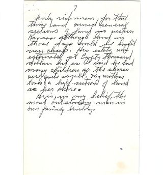 Kenneth Oswald Schmidt's cursive draft of a letter to all the great grandchildren — page 7 of 7