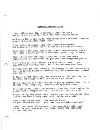 Scan of heaven's grocery store