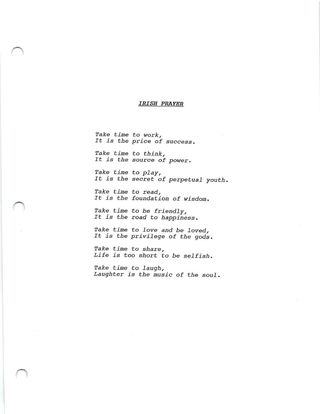 Scan of irish prayer