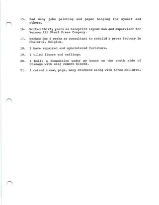Scan of jobs and talents of a lifetime — page 2 of 2