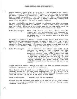 The 1995 typescript of Frank Bessler The Rich Relative