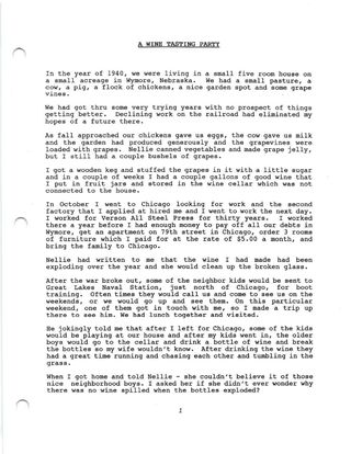 Scan of a wine tasting party
