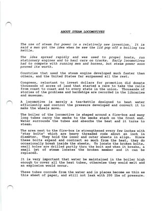 Scan of about steam locomotives — page 1 of 3