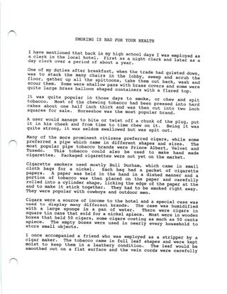 Scan of smoking is bad for your health — page 1 of 2