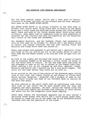 Scan of our surprise 50th wedding anniversary — page 1 of 3