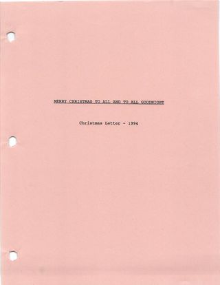 Scan of christmas letter - 1994 — page 1 of 2