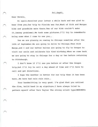 Scan of to hermie — friday, september 5