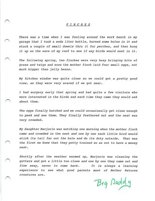 Scan of finches — by kenneth "big daddy" oswald schmidt