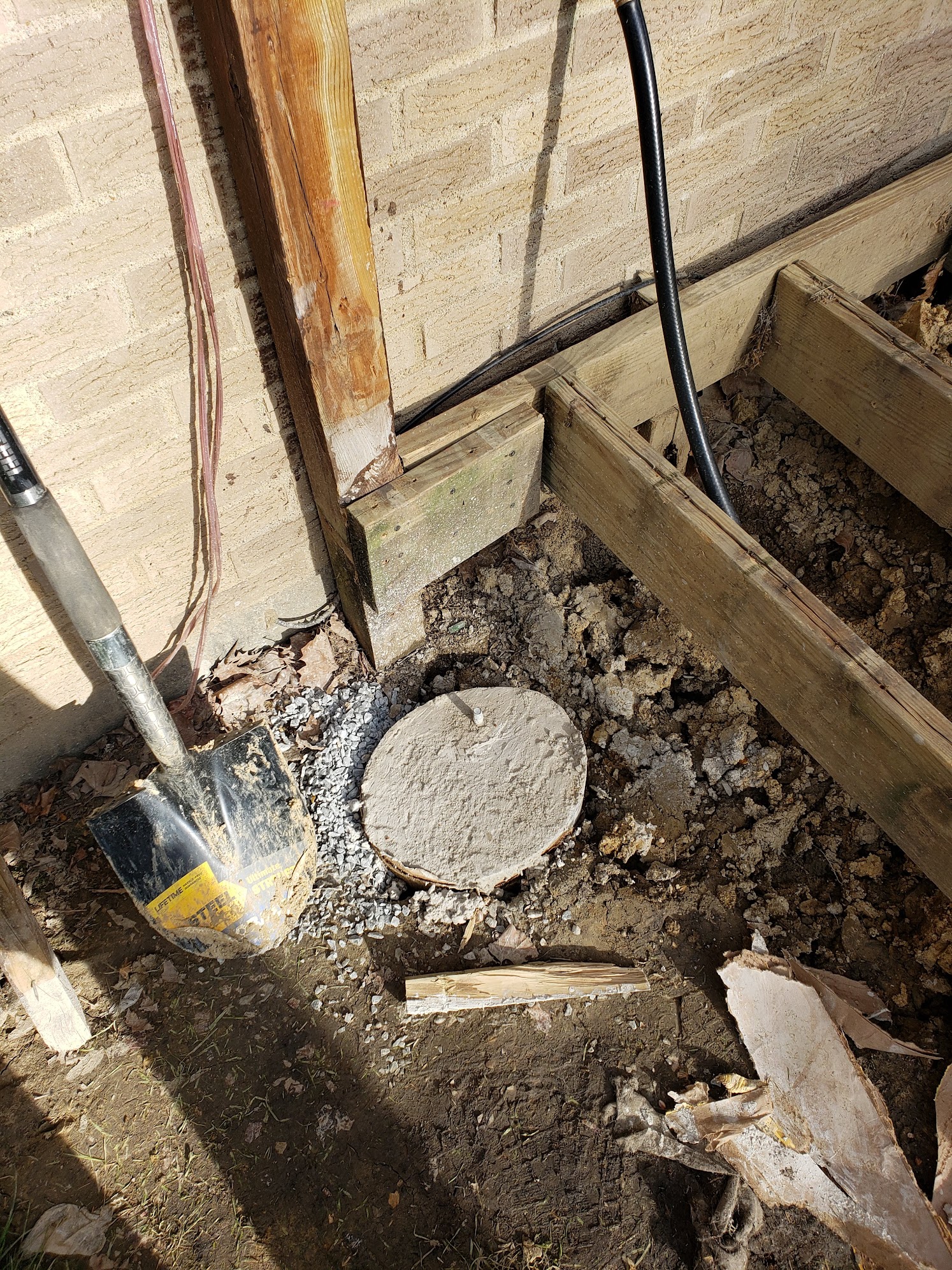 Original post on concrete pad